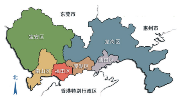 深圳行政地图