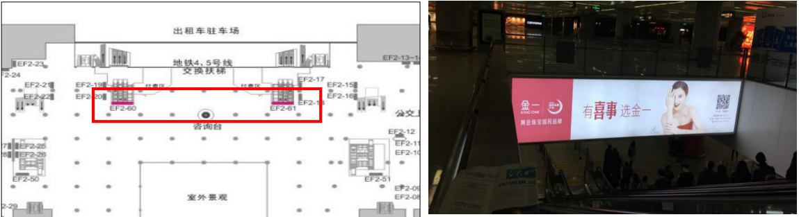 深圳北站门楣灯箱广告